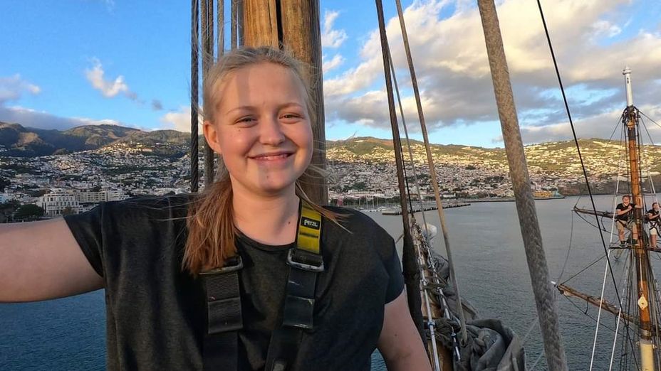 Ellen ombord skolfartyget T/S Gunilla
