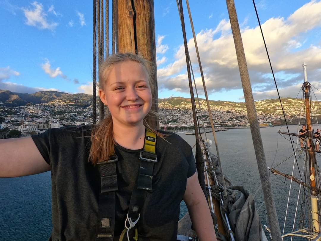 Ellen ombord skolfartyget T/S Gunilla